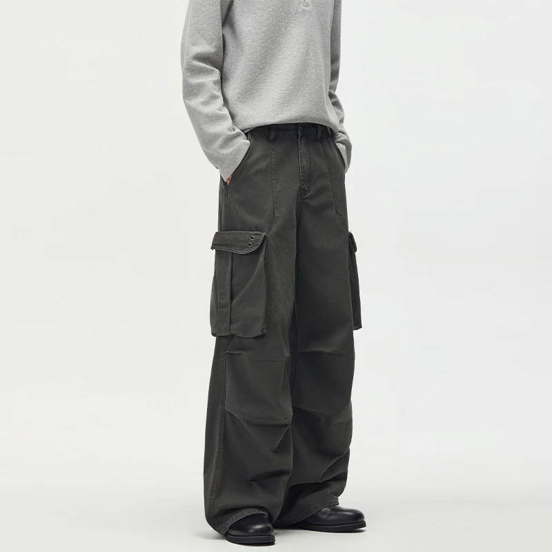 Herren Baggy-Cargohose mit extra weitem Bein, tiefem Schritt und großen Klappentaschen Nord Taschen