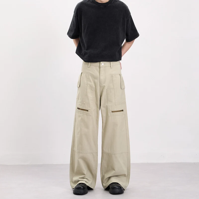 Herren Baggy-Cargohose im Workwear-Stil mit großen aufgesetzten Taschen und Zipper-Details Nord Taschen