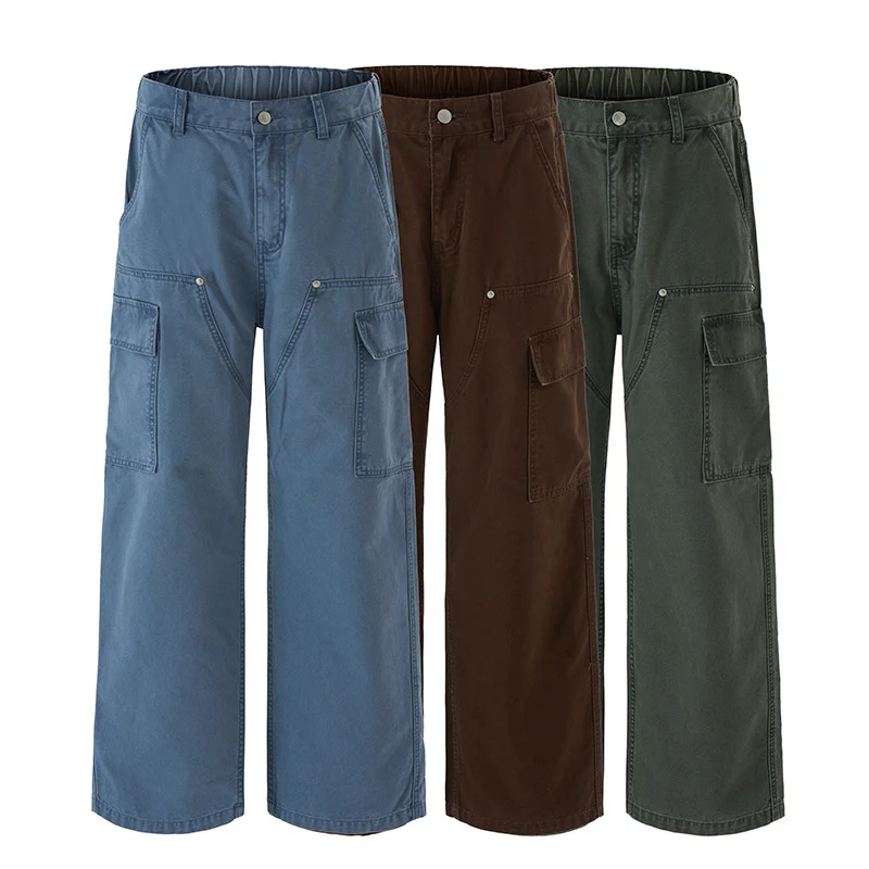 Herren Baggy Cargohose im Palazzoschnitt mit großen aufgesetzten Taschen Nord Taschen