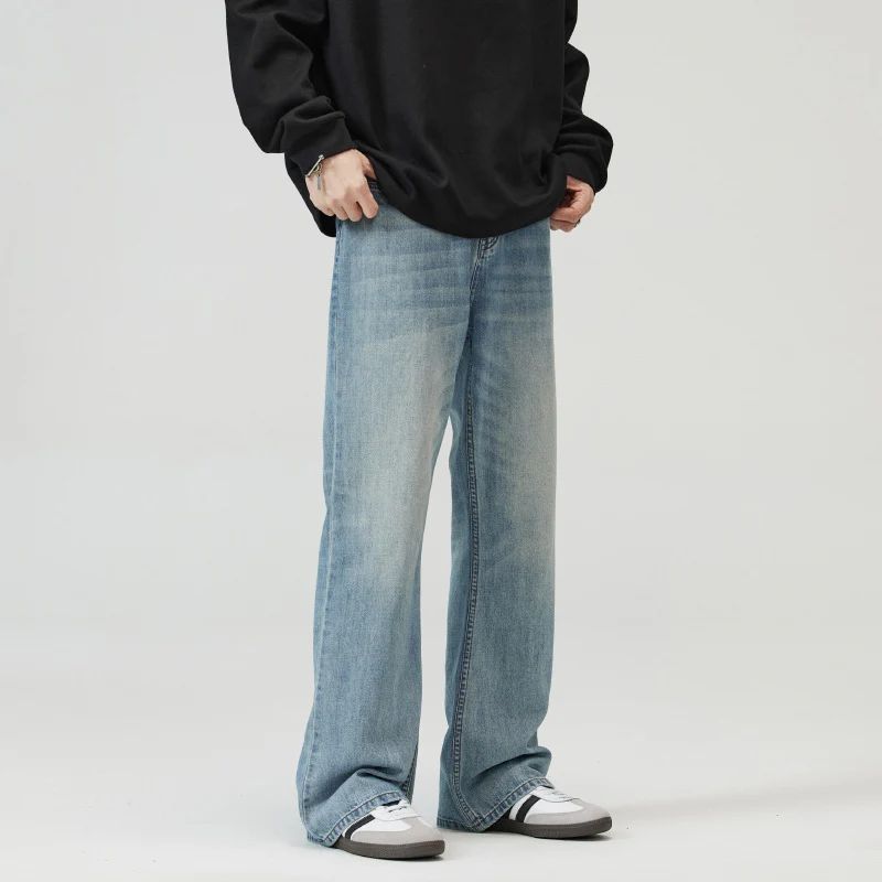 Herren Ausgestellte Vintage-Jeans mit weitem Bein, tiefem Bund und extra langer Länge Nord Taschen