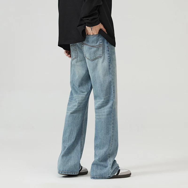 Herren Ausgestellte Vintage-Jeans mit weitem Bein, tiefem Bund und extra langer Länge Nord Taschen
