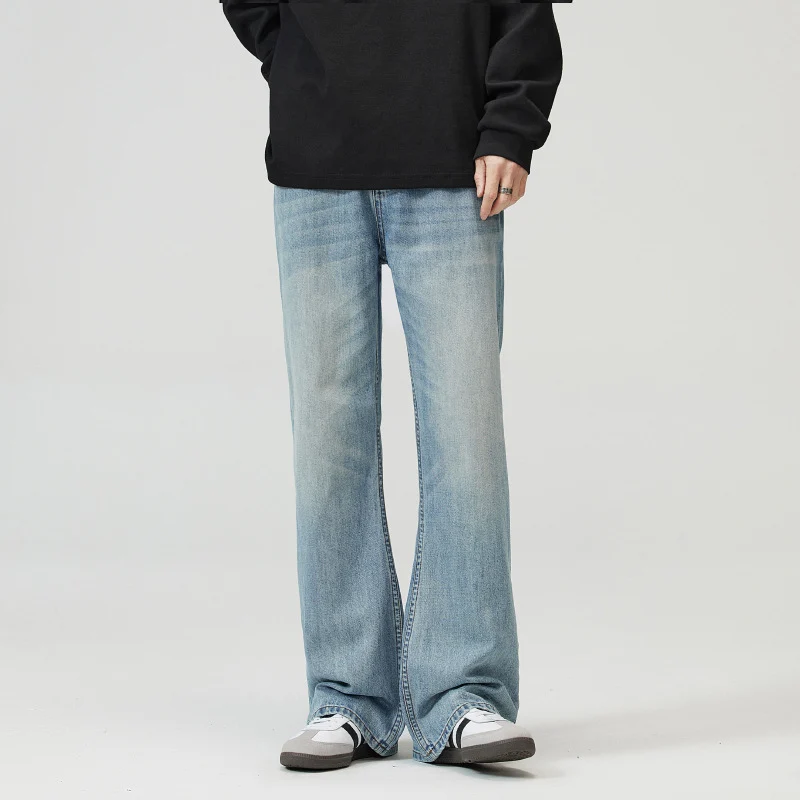 Herren Ausgestellte Vintage-Jeans mit weitem Bein, tiefem Bund und extra langer Länge Nord Taschen