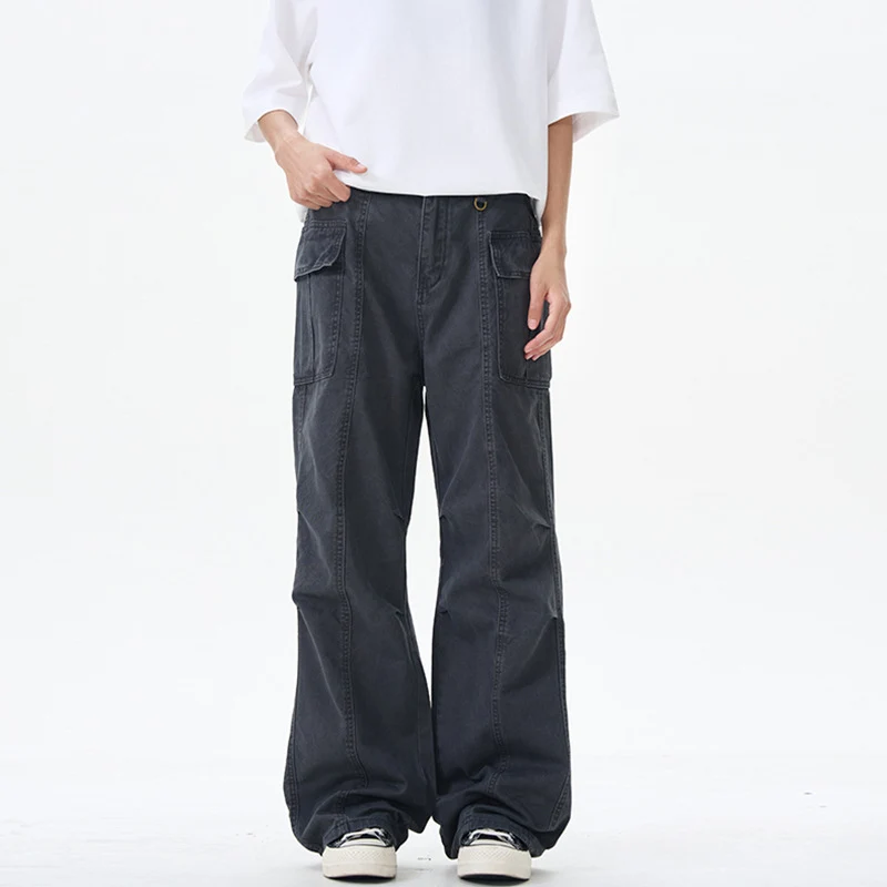 Damen Weite Utility-Cargohose mit extra weitem Schlag, aufgesetzten Pattentaschen und verstärkten Nähten Nord Taschen