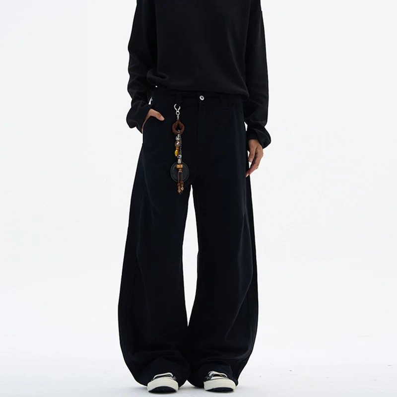 Damen Weite hochtaillierte Canvas-Hose mit elastischem Rückbund und Utility-Nähten Nord Taschen