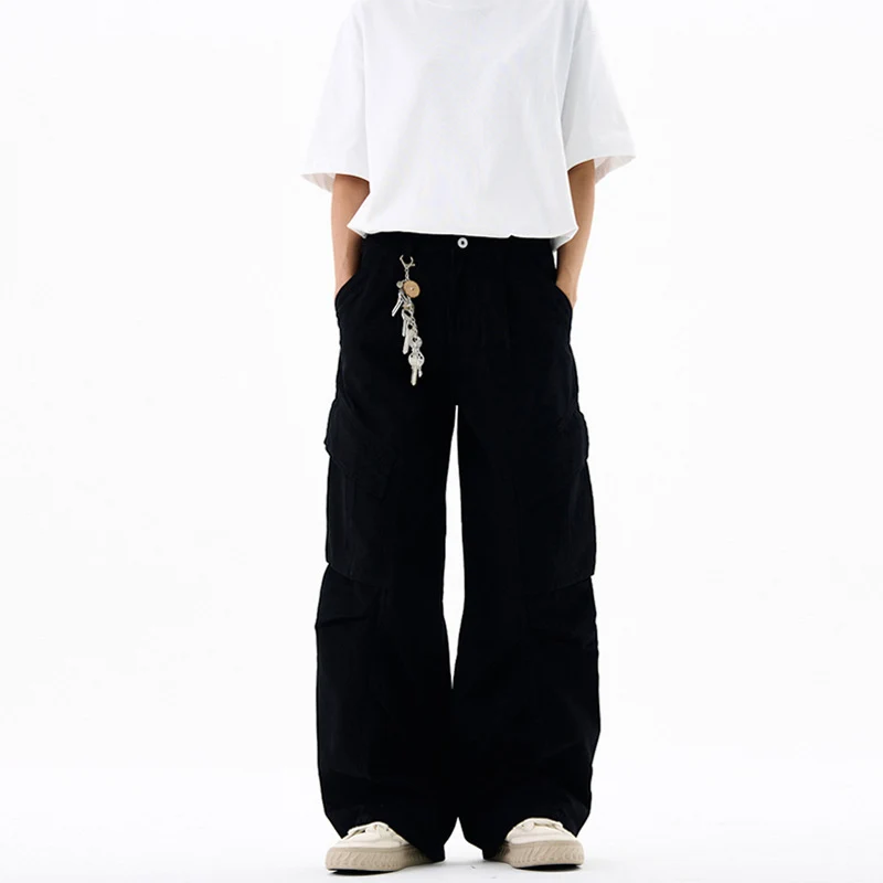 Damen weite Cargohose mit tiefem Schritt und aufgesetzten Taschen Nord Taschen
