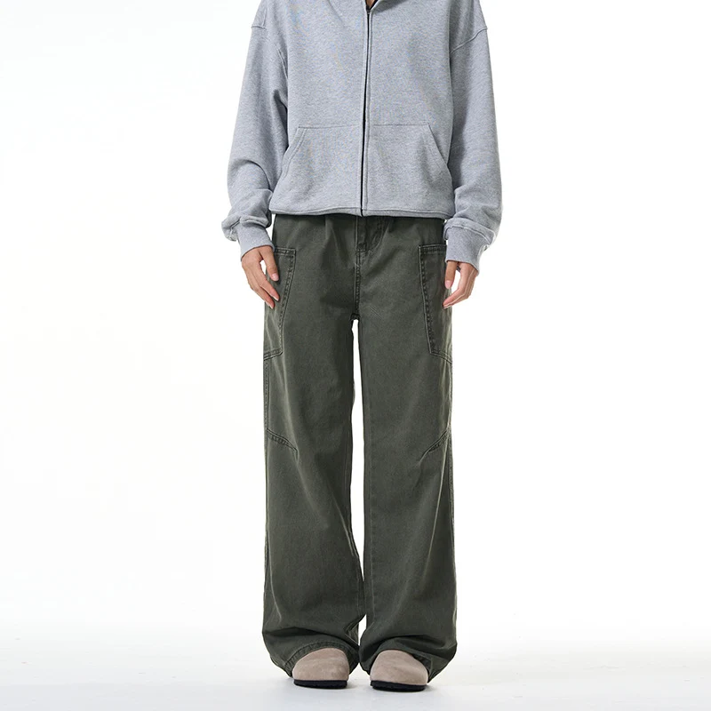 Damen Weit geschnittene Workwear-Hose im Baggy‑Stil mit großen aufgesetzten Fronttaschen Nord Taschen