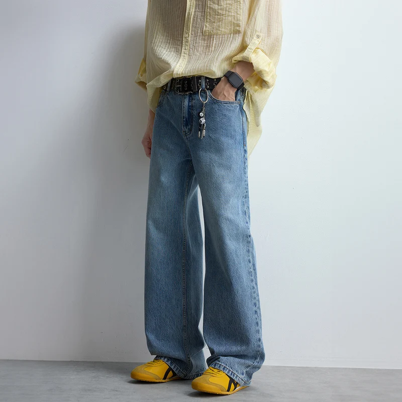 Damen Relaxed-Jeans mit extra weitem Bein, hoher Bund und cleanem Minimal-Design Nord Taschen