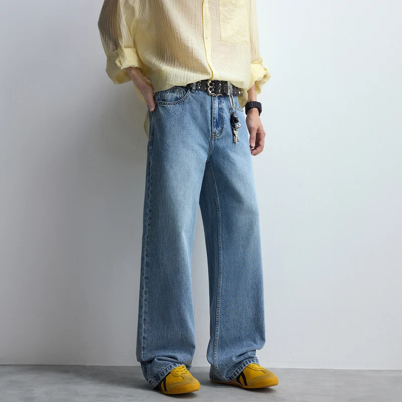 Damen Relaxed-Jeans mit extra weitem Bein, hoher Bund und cleanem Minimal-Design Nord Taschen
