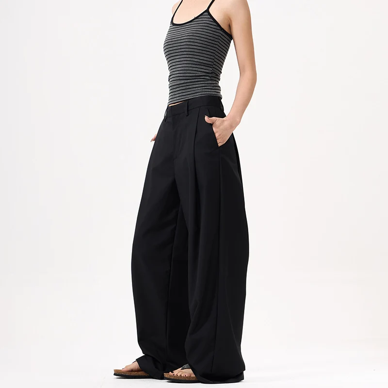 Damen Palazzo‑Hose mit extra weitem Bein, verdecktem Reißverschluss und Bügelfalte Nord Taschen