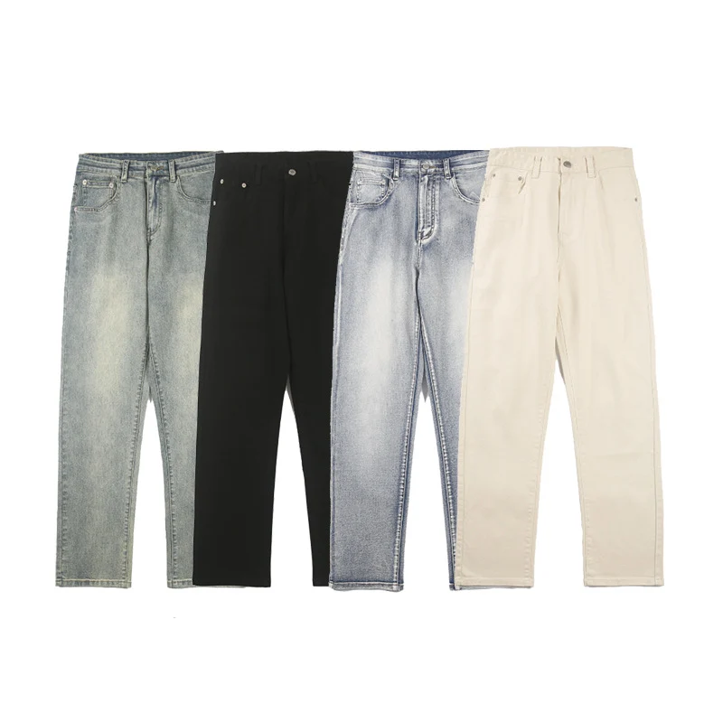 Damen Hochtaillierte Straight-Fit Jeans mit Stonewashed-Finish Nord Taschen