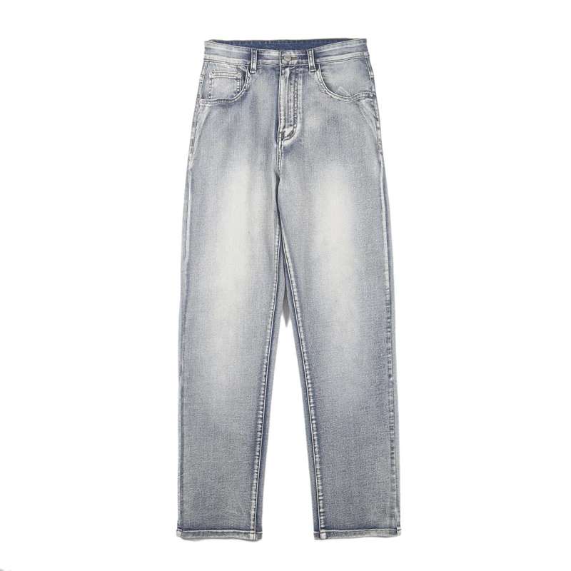 Damen Hochtaillierte Straight-Fit Jeans mit Stonewashed-Finish Nord Taschen