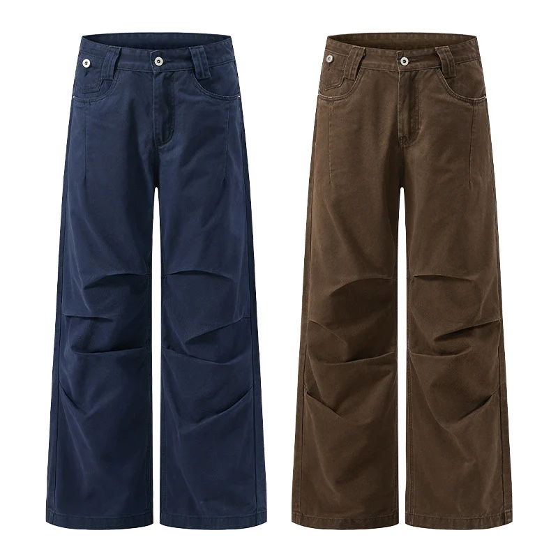 Damen Extraweite Palazzohose aus Baumwoll-Twill mit markanten Knieabnähern Nord Taschen