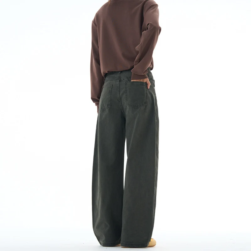 Damen Extraweite Denim-Palazzohose mit floraler Stickerei Nord Taschen