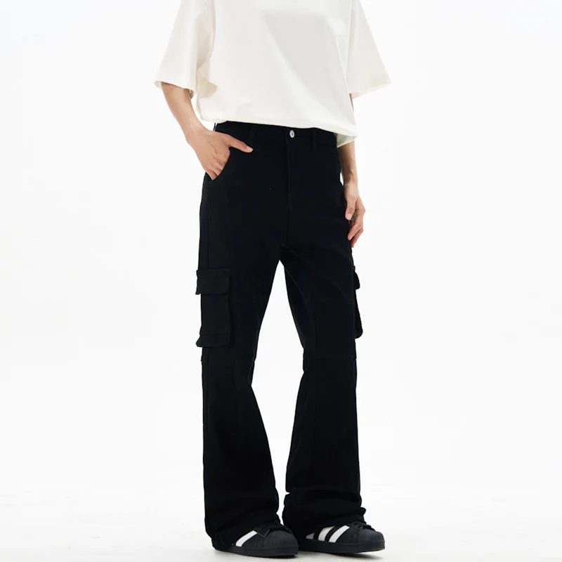 Damen Cargohose im Flared-Cut mit Utility-Taschen und verlängertem Saum Nord Taschen