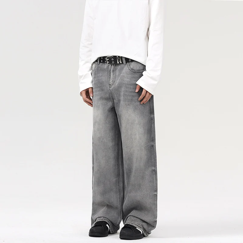 Damen Bodenlange Oversize-Denimhose im Baggy‑Palazzo‑Cut mit soften Stonewash-Details Nord Taschen