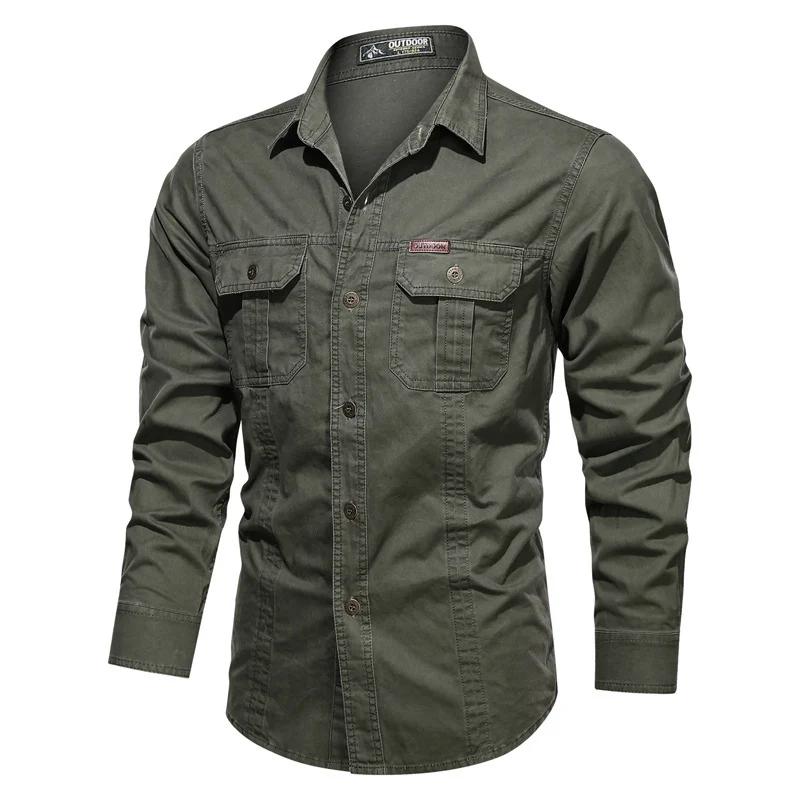 Herren Field-Hemdjacke aus Baumwoll-Twill mit verstärkten Nähten und doppelten Brusttaschen Nord Taschen