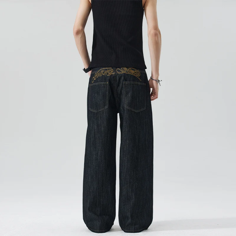 Herren Oversize-Denim-Palazzohose mit extra weitem Bein und soften Drape-Effekt Nord Taschen
