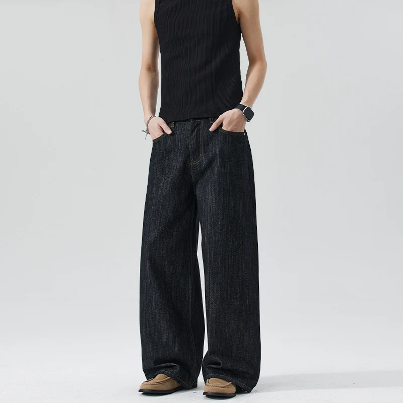 Herren Oversize-Denim-Palazzohose mit extra weitem Bein und soften Drape-Effekt Nord Taschen