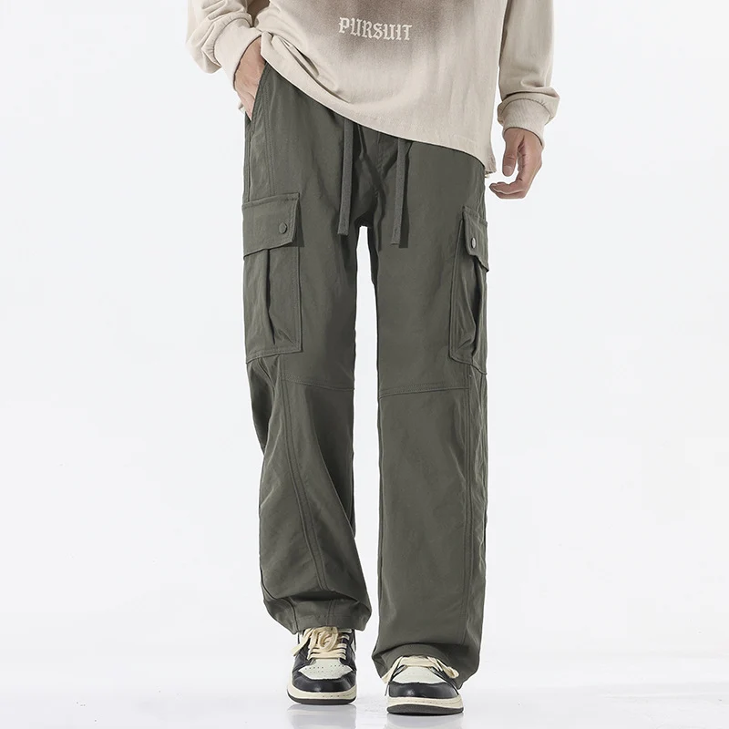 Herren Oversize-Cargohose im Utility-Stil mit Tunnelzugbund und großen Klappentaschen Nord Taschen