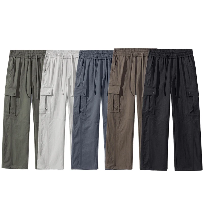Herren Oversize-Cargohose im Utility-Stil mit Tunnelzugbund und großen Klappentaschen Nord Taschen