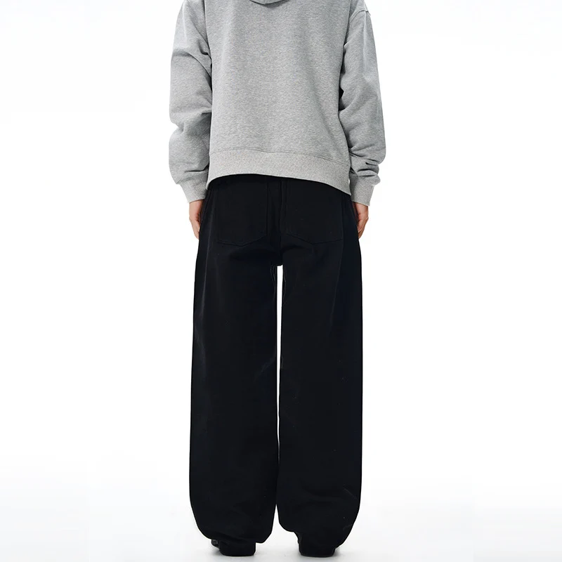 Herren Oversize-Canvas-Hose mit tiefem Schritt und fließender Weite Nord Taschen