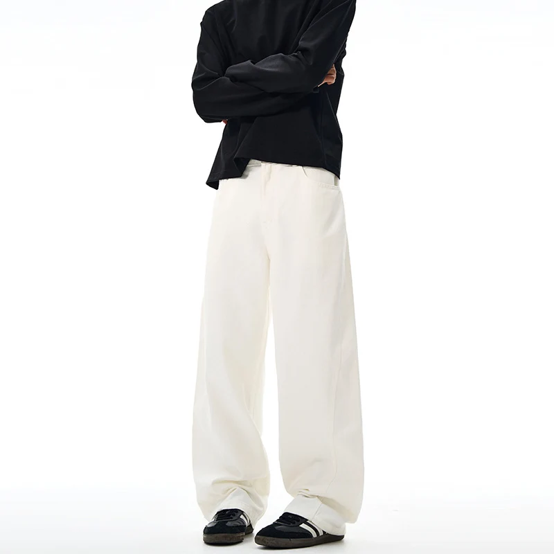 Herren Oversize-Canvas-Hose mit tiefem Schritt und fließender Weite Nord Taschen