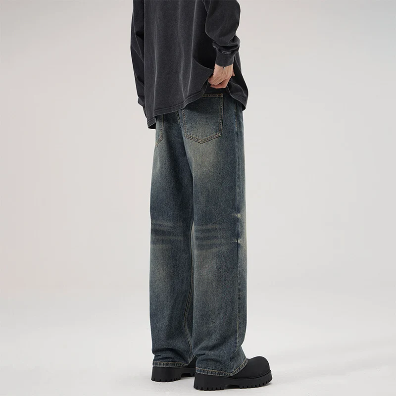 Herren Locker geschnittene Vintage-Denim Jeans mit extra weitem Bein Nord Taschen