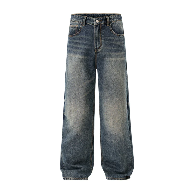 Herren Locker geschnittene Vintage-Denim Jeans mit extra weitem Bein Nord Taschen