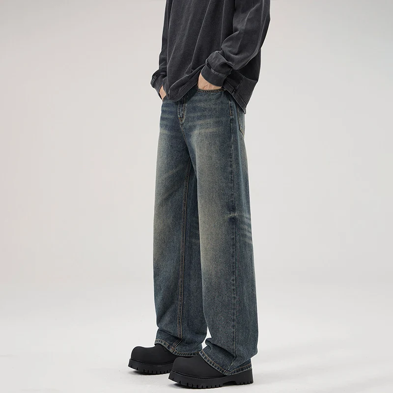 Herren Locker geschnittene Vintage-Denim Jeans mit extra weitem Bein Nord Taschen