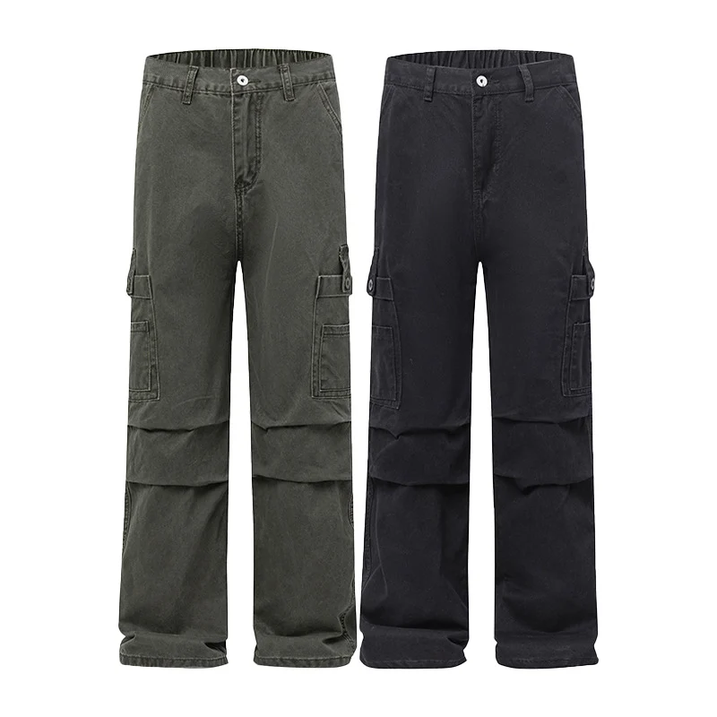 Herren Locker geschnittene Multifunktions-Cargo-Hose mit großen Klappentaschen und geradem Weitbein Nord Taschen