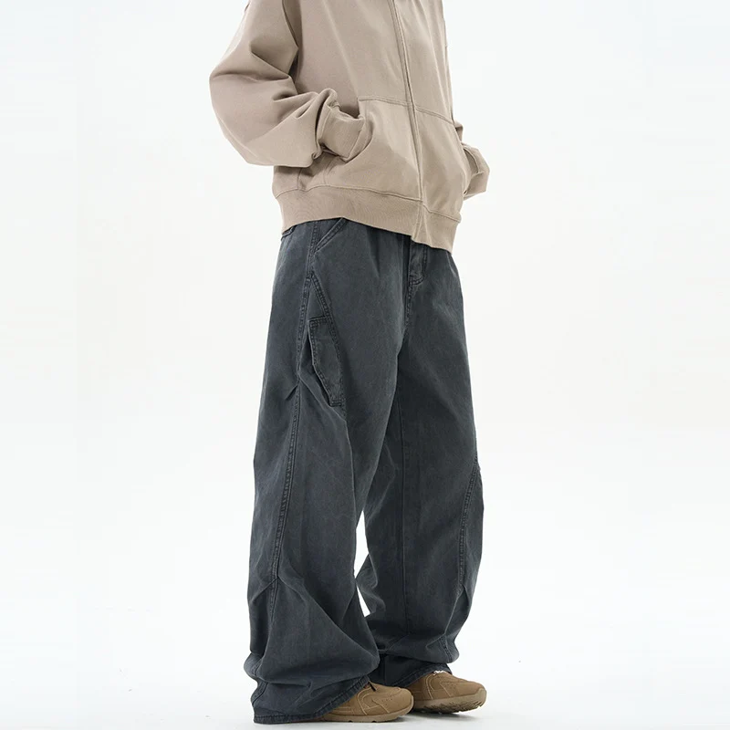 Herren Locker fallende Paneel-Cargo-Baggyhose im Workwear-Stil Nord Taschen