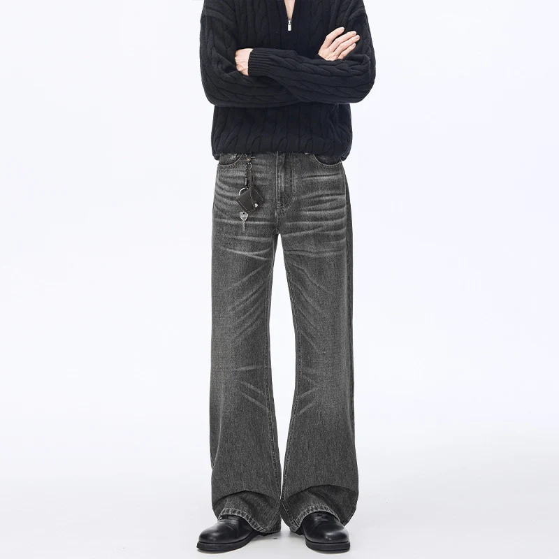 Herren Extraweite Vintage-Denim Baggy-Jeans mit tiefem Schritt und verlängertem Saum Nord Taschen