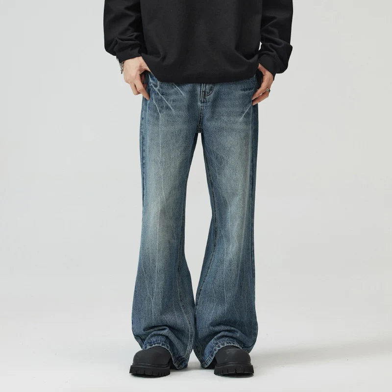 Herren Extraweite Vintage-Baggy-Jeans mit tiefem Schritt und weitem Saum Nord Taschen