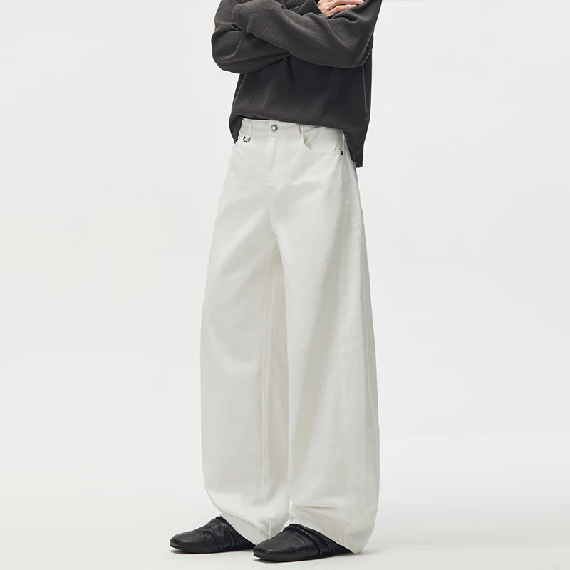 Herren Extraweite High‑Waist Palazzohose aus schwerer Baumwolle Nord Taschen