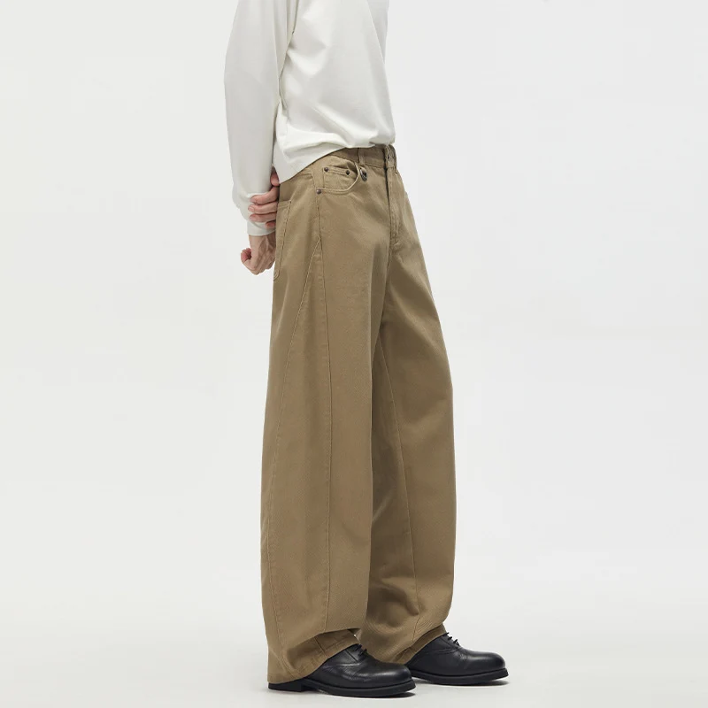 Herren Extraweite High‑Waist Palazzohose aus schwerer Baumwolle Nord Taschen
