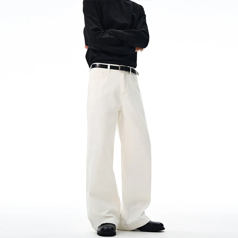 Herren Extraweite Baumwoll-Twill-Hose mit hoher Bundhöhe und extra weitem Bein Nord Taschen