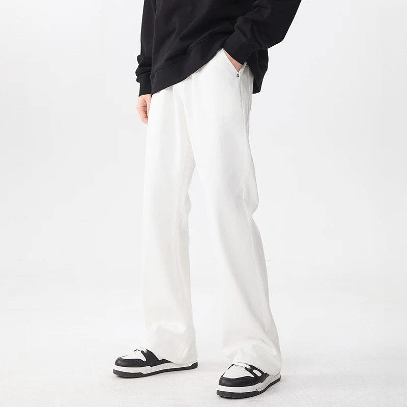 Herren Extraweite Baumwoll‑Mix Loungehose mit tiefem Schritt und seitlichen Eingrifftaschen Nord Taschen