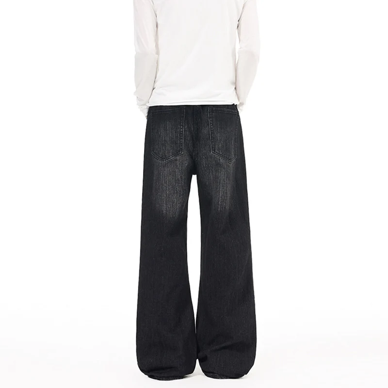Herren Extraweit geschnittene Vintage-Baggy-Jeans mit tiefem Schritt und ausladendem Saum Nord Taschen