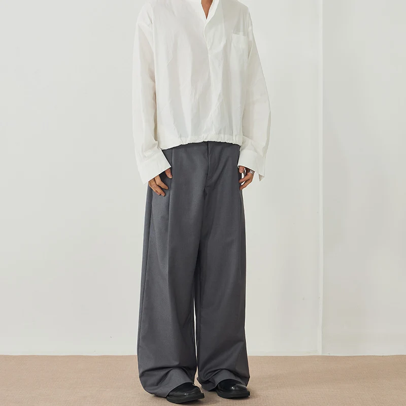 Herren Elegante Palazzo-Hose aus fließendem Twill mit extra weitem Bein Nord Taschen