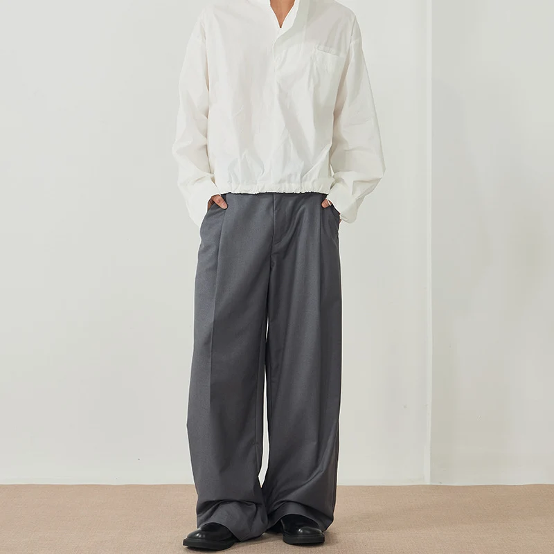 Herren Elegante Palazzo-Hose aus fließendem Twill mit extra weitem Bein Nord Taschen
