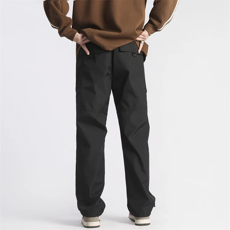 Herren Cargo-Twill-Hose mit elastischem Bund, Reißverschlusstaschen und Kordelzug Nord Taschen