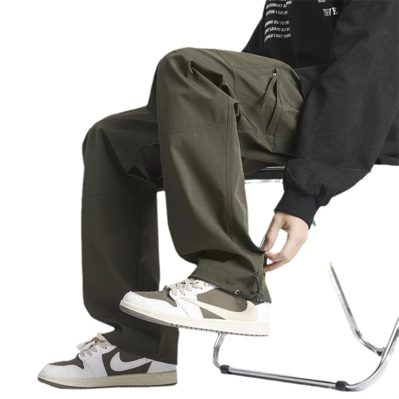 Herren Cargo-Twill-Hose mit elastischem Bund, Reißverschlusstaschen und Kordelzug Nord Taschen