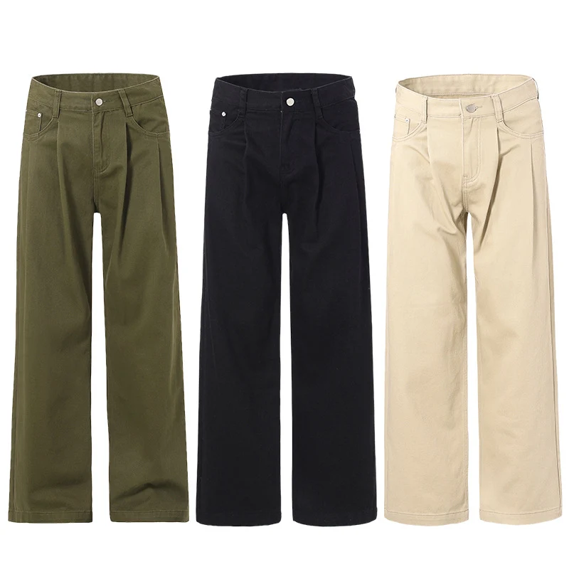 Herren Baggy-Twill-Hose mit tiefem Schritt und fließender Oversize-Silhouette Nord Taschen