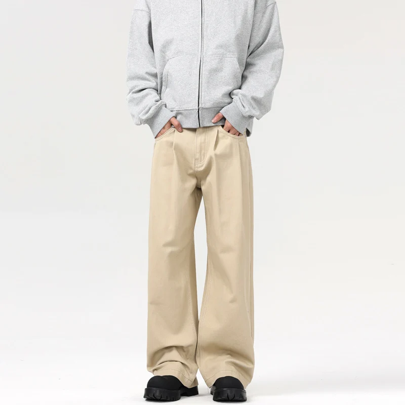 Herren Baggy-Twill-Hose mit tiefem Schritt und fließender Oversize-Silhouette Nord Taschen