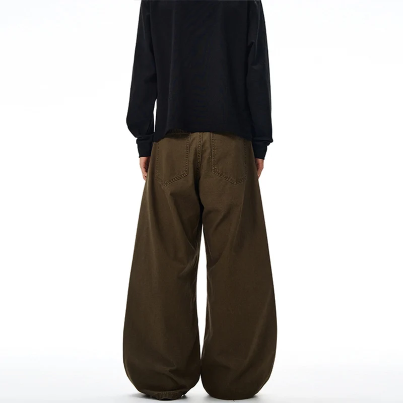 Herren Baggy-Palazzo-Hose aus schwerem Baumwoll-Canvas mit verstärkten Knieeinsätzen Nord Taschen