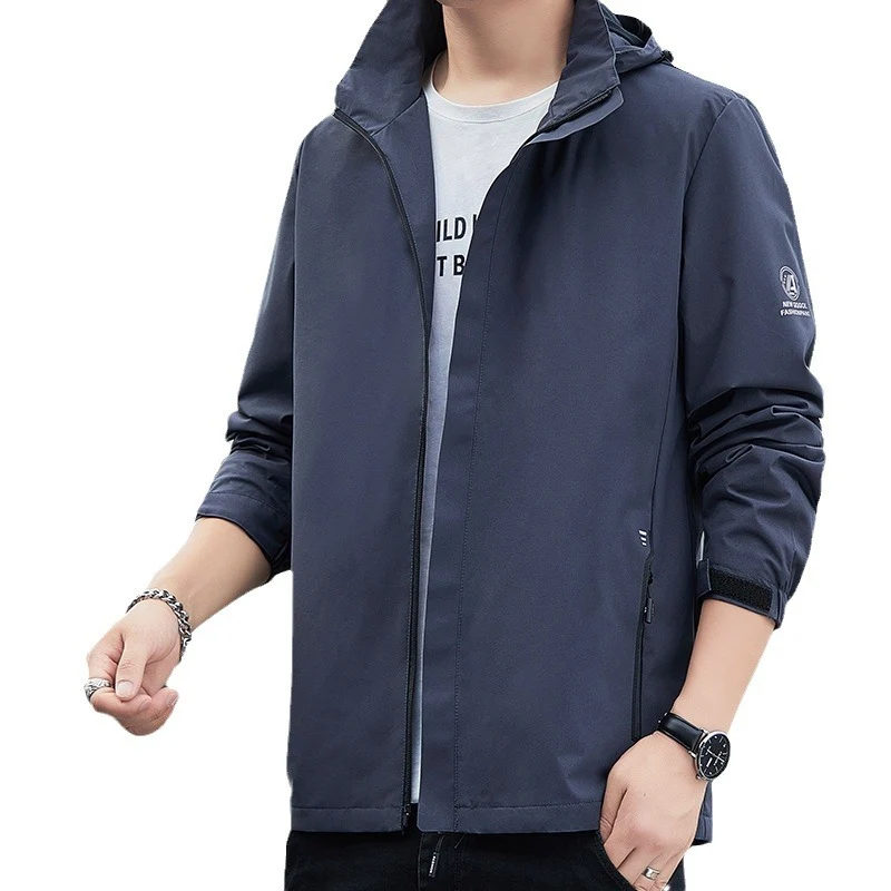 Herren Leichte Regenjacke mit verstellbarer Kapuze Nord Taschen