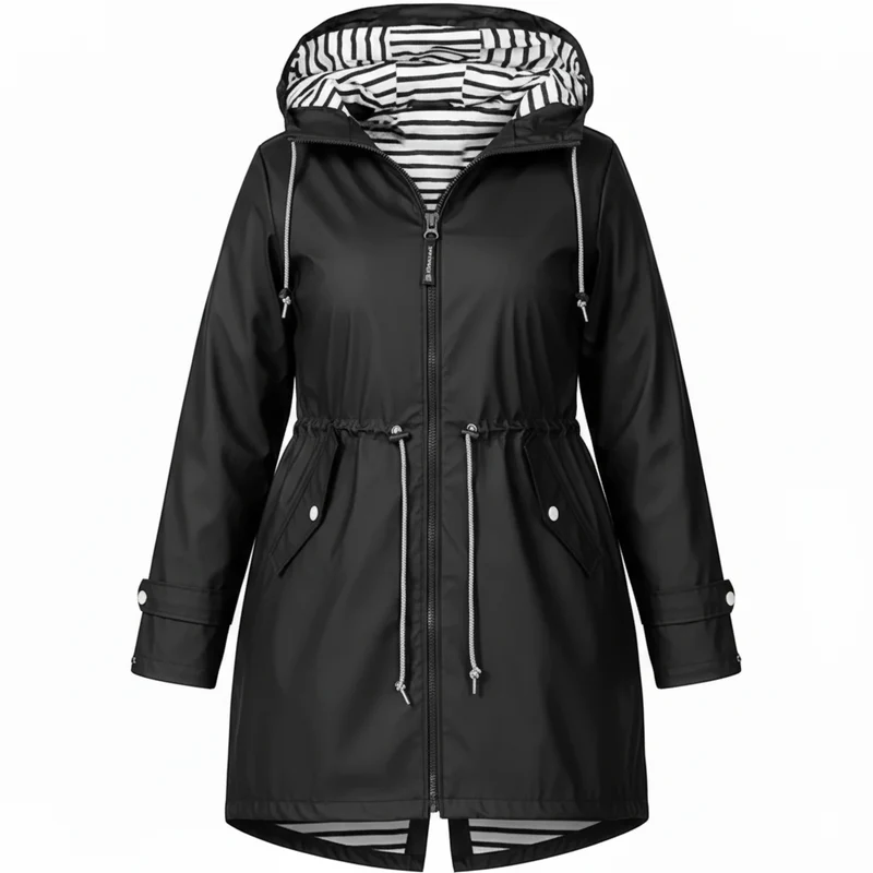 Damen Wasserdichte Regenjacke – Große Größen