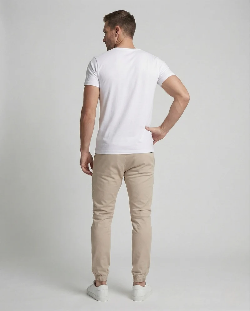 Herren Biker Jogginghose mit Steppdetails