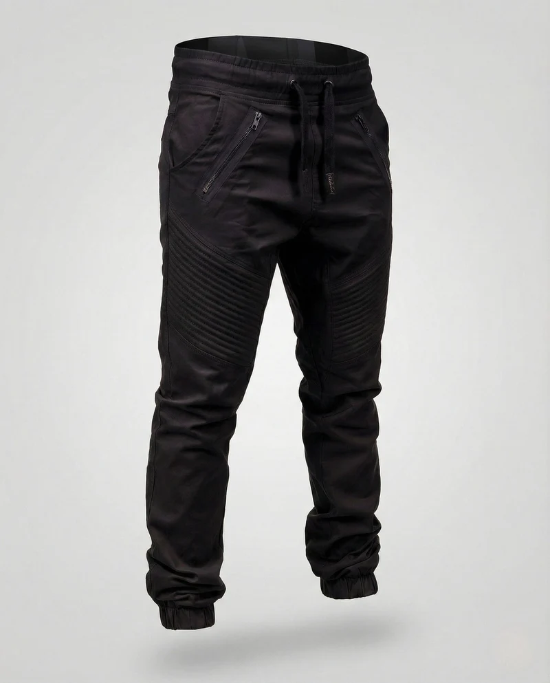 Herren Biker Jogginghose mit Steppdetails