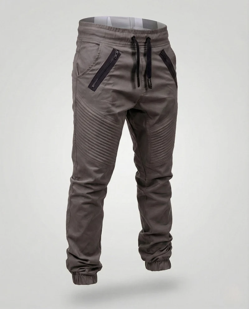 Herren Biker Jogginghose mit Steppdetails